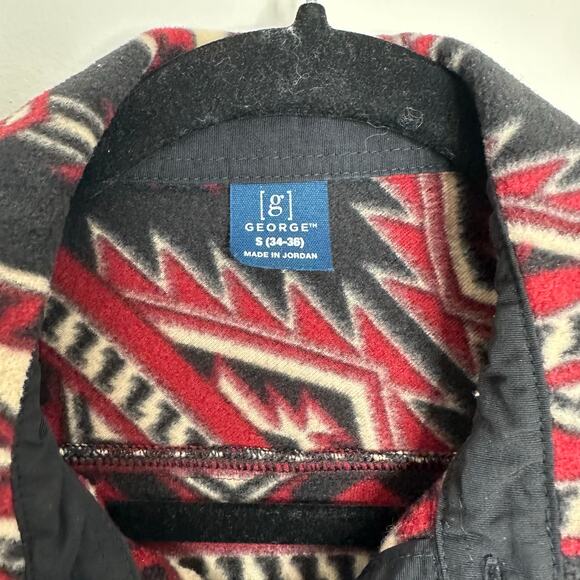 George Men's fleece western‎ button-down shirt size small - Picture 2 of 6